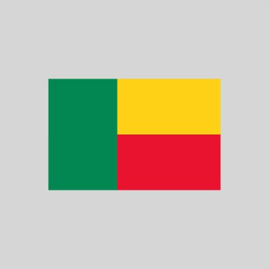Benin renk çizgisi elemanı bayrağı. Web sayfası, mobil uygulama ve tanıtım için vektör ögesi. UI UX Arayüz tasarım ögesi.