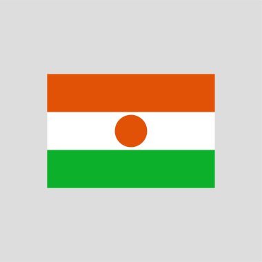 Nijer renk çizgisi elementi bayrağı. Web sayfası, mobil uygulama ve tanıtım için vektör ögesi. UI UX Arayüz tasarım ögesi.