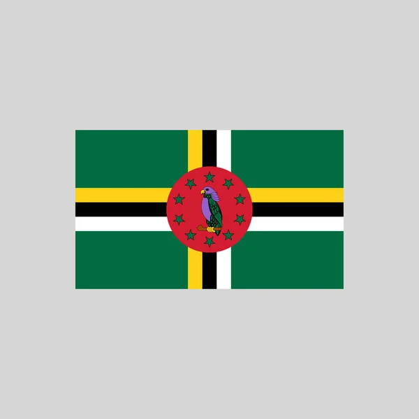 Flagga Dominica Färg Linje Element Vektorelement För Webbsida Mobilapp Promo — Stock vektor