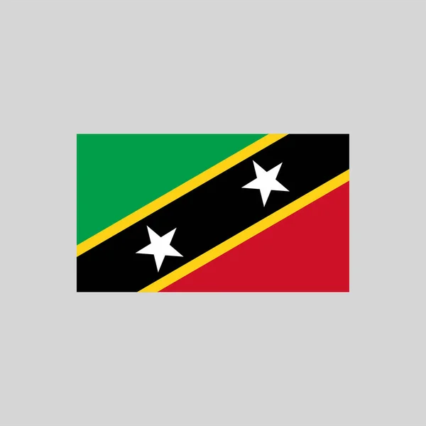 Flagga Saint Kitts Och Nevis Färg Linje Element Vektorelement För — Stock vektor