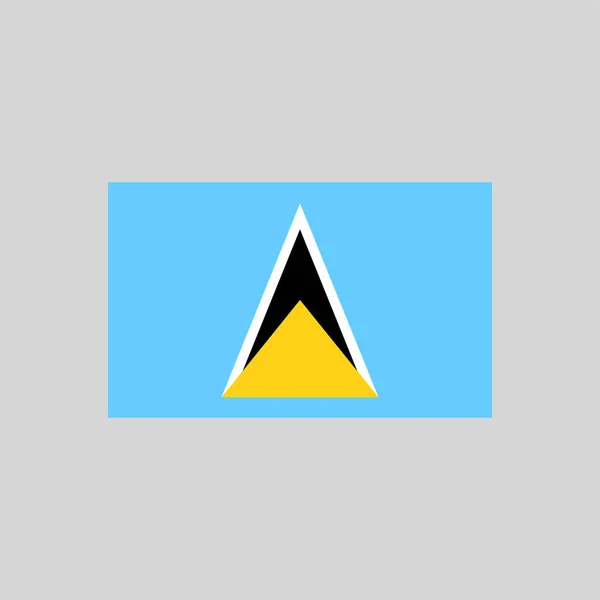 Flagge Von Saint Lucia Farbe Linie Element Vektorelement Für Webseite — Stockvektor