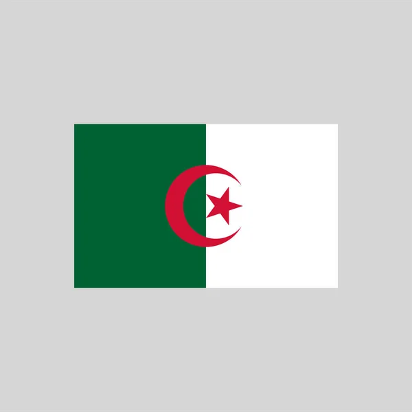 Flagge Algeriens Farblinienelement Vektorelement Für Webseite Mobile App Promo Gui — Stockvektor