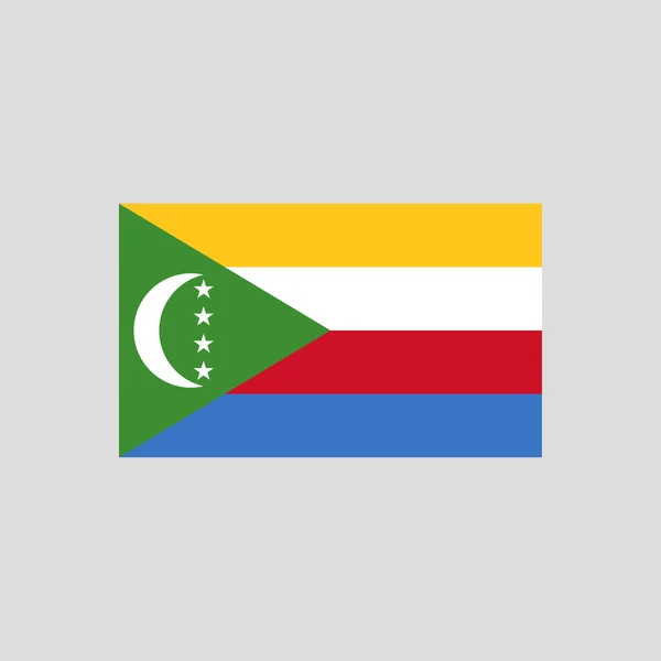 Flagge Der Komoren Farbe Linie Element Vektorelement Für Webseite Mobile — Stockvektor