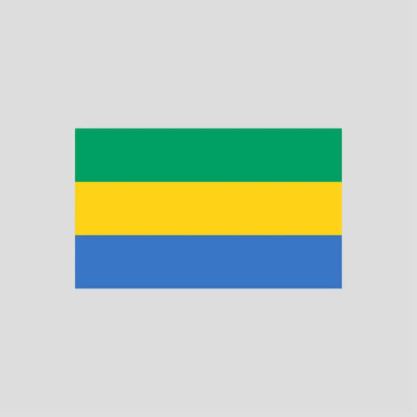 Vlag Van Gabon Kleur Lijn Element Vectorelement Voor Webpagina Mobiele — Stockvector