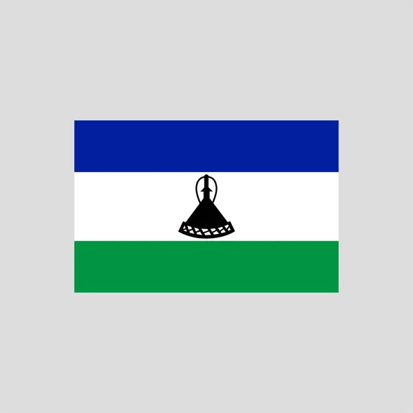 Flagge Von Lesotho Farbe Linie Element Vektorelement Für Webseite Mobile — Stockvektor