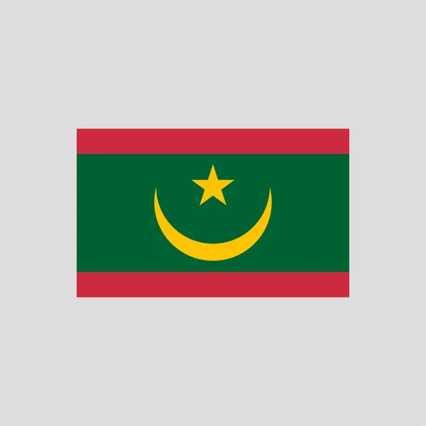 Bandiera Della Mauritania Elemento Linea Colore Elemento Vettoriale Pagina Web — Vettoriale Stock