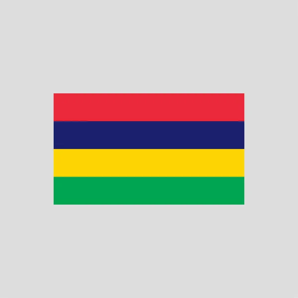 Flagge Von Mauritius Farbe Linie Element Vektorelement Für Webseite Mobile — Stockvektor