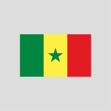 Senegal renk çizgisi elementinin bayrağı. Web sayfası, mobil uygulama ve tanıtım için vektör ögesi. UI UX Arayüz tasarım ögesi.
