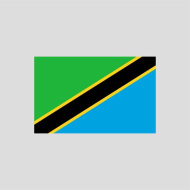 Tanzanya renk çizgisi elementi bayrağı. Web sayfası, mobil uygulama ve tanıtım için vektör ögesi. UI UX Arayüz tasarım ögesi.