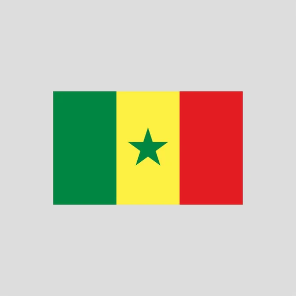 Elemento Línea Color Bandera Senegal Elemento Vectorial Para Página Web — Vector de stock