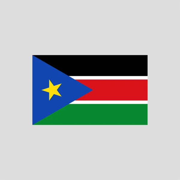 Vlag Van Zuid Soedan Kleur Lijn Element Vectorelement Voor Webpagina — Stockvector