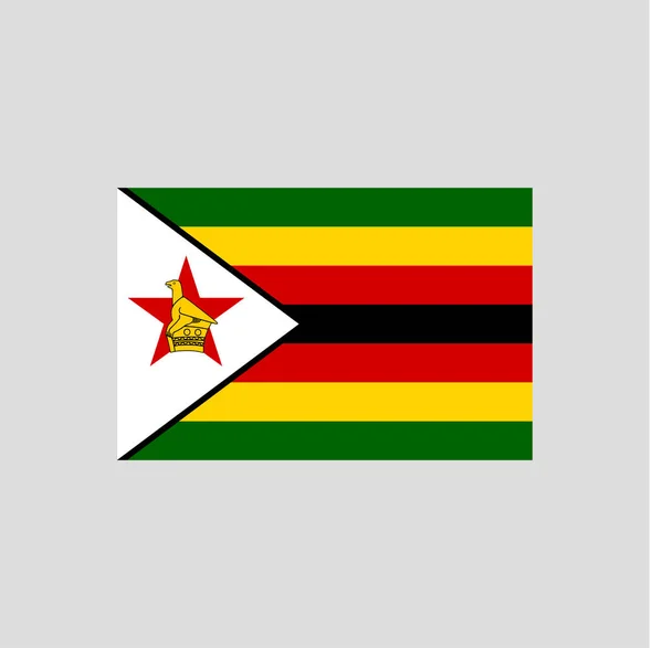 Vlag Van Zimbabwe Kleur Lijn Element Vectorelement Voor Webpagina Mobiele — Stockvector