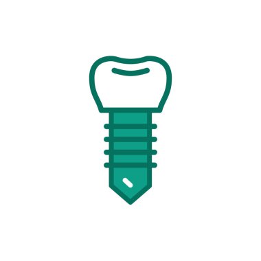 Yapay diş çizgisi simgesi. İzole vektör ögesi. 