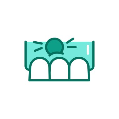 İltihaplı dişler ve sakız çizgisi ikonu. İzole vektör ögesi. 