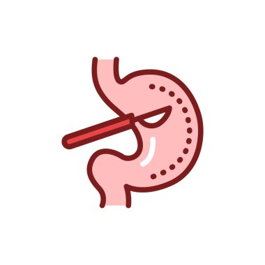 Mide cerrahisi ikonu. İzole vektör ögesi.