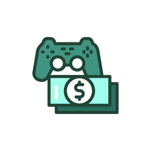 Cybersport Bet Line Icon Isolated Vector Element — Stockový vektor