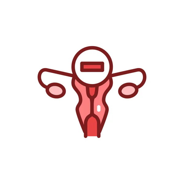 Icona linea di colore infertilità. Pittogramma di contorno per pagina web. — Vettoriale Stock
