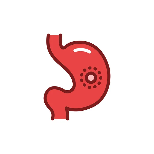 Ikona zapalenia błony śluzowej żołądka. Izolowany element wektorowy. — Wektor stockowy