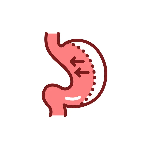 Icono de línea de gastrectomía de manga. Elemento vectorial aislado. — Vector de stock