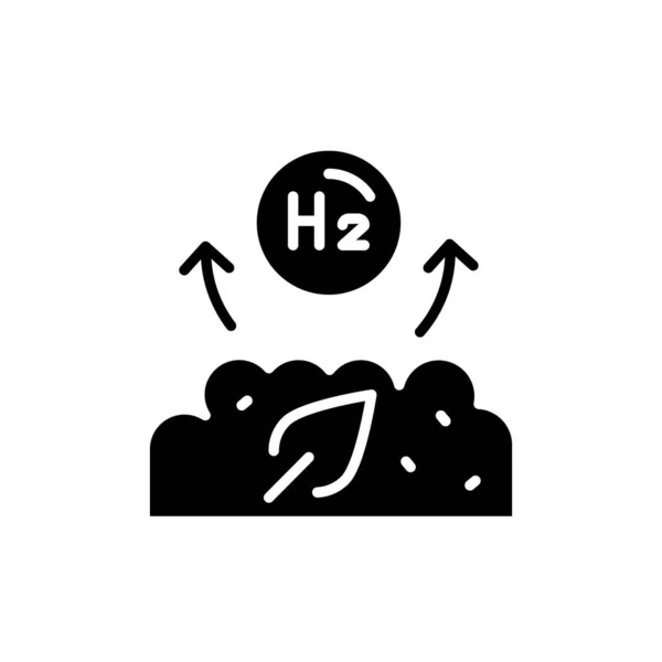 Biomass Color Line Icon Hydrogen Energy Isolated Vector Element — 图库矢量图片
