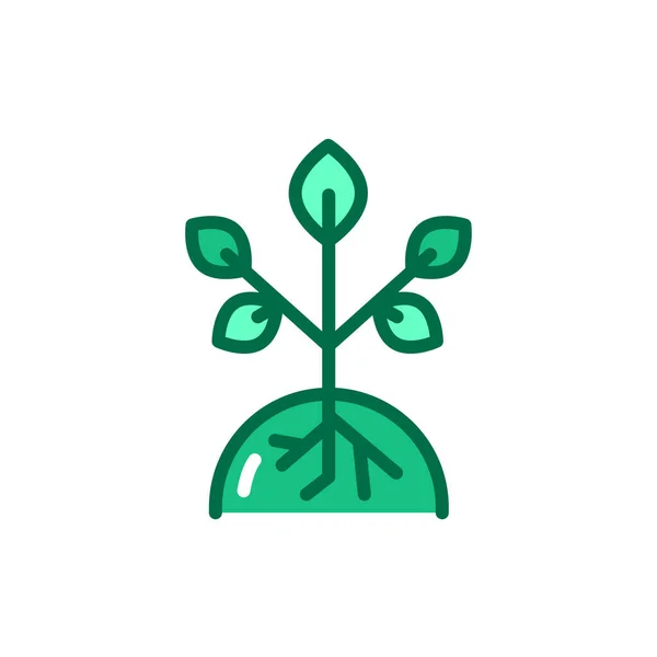 植物の成長線のアイコン。分離ベクトル要素. — ストックベクタ