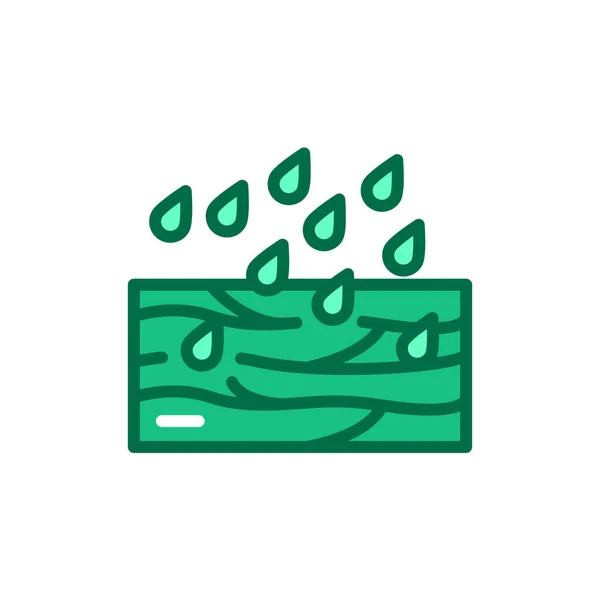 Ikone der Bodenbewässerung. Isoliertes Vektorelement. — Stockvektor