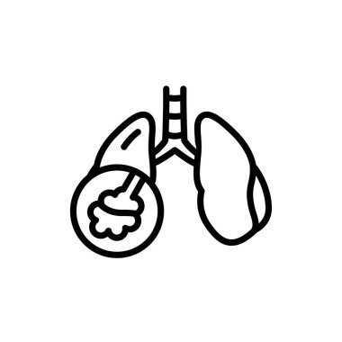 Zatürree çizgisi ikonu. İzole vektör ögesi. 
