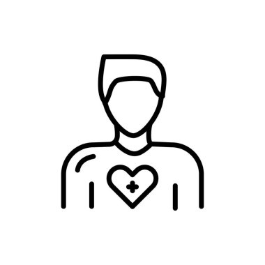 Bağış hattı simgesi. İzole vektör ögesi.