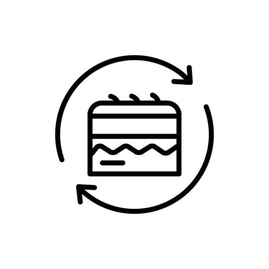 Deri katmanı nakil çizgisi simgesi. İzole vektör ögesi.