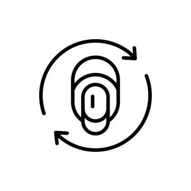 Damar nakli ikonu. İzole vektör ögesi.