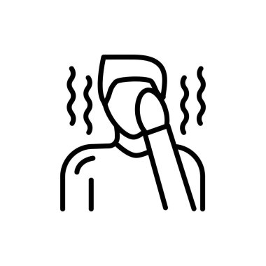 Zayıflık çizgisi simgesi. İzole vektör ögesi.