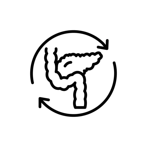 Icono de línea de trasplante de páncreas. Elemento vectorial aislado. — Vector de stock