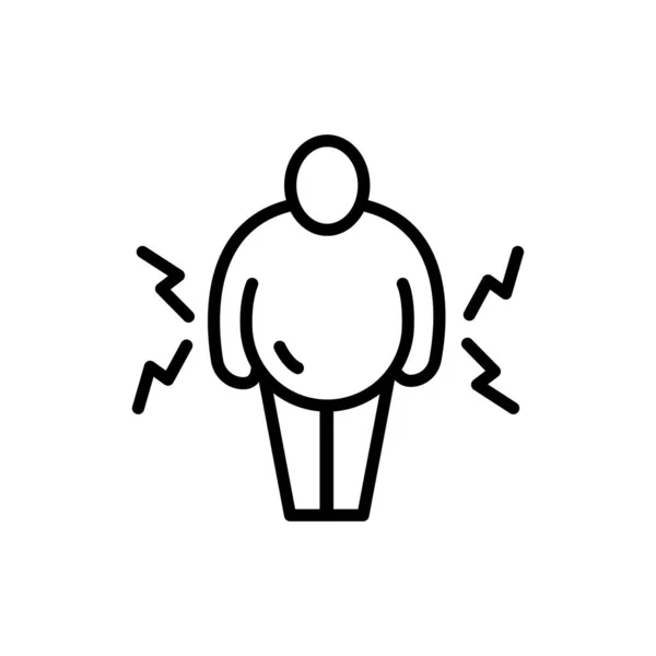 Symbolbild Fettleibigkeit. Isoliertes Vektorelement. — Stockvektor