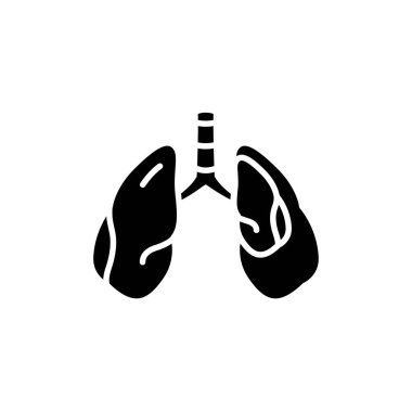 Pnömotoraks renk çizgisi simgesi. İzole vektör elementi. Web sayfası, mobil uygulama, tanıtım için resim çizelgesi