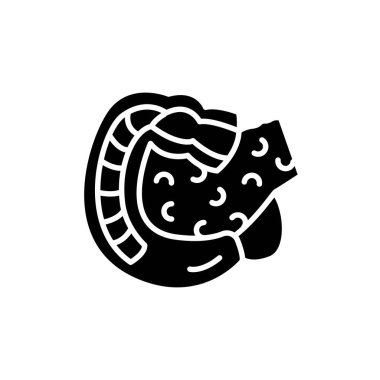 İnsan organı duodenum renk çizgisi simgesi. İzole vektör elementi. Web sayfası, mobil uygulama, tanıtım için resim çizelgesi