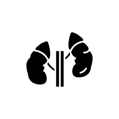 İnsan organı böbrek üstü bezlerinin renk çizgisi simgesi. İzole vektör elementi. Web sayfası, mobil uygulama, tanıtım için resim çizelgesi