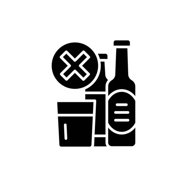 Förbjuden Alkohol Dricker Färg Linje Ikon Isolerat Vektorelement Disposition Piktogram — Stock vektor