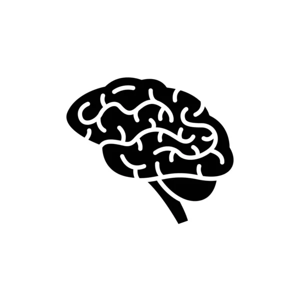 人体器官大脑彩色线条图标 分离的矢量元素 移动应用程序 弹药的概要象形文字图 — 图库矢量图片