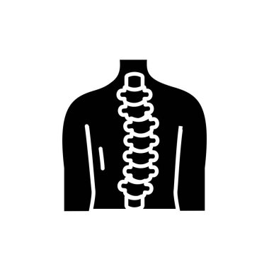 Skolyoz renk çizgisi simgesi. İzole vektör elementi. Web sayfası, mobil uygulama, tanıtım için resim çizelgesi