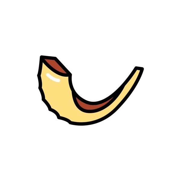 Icono Color Línea Shofar Elemento Vectorial Aislado Esquema Pictograma Para — Archivo Imágenes Vectoriales