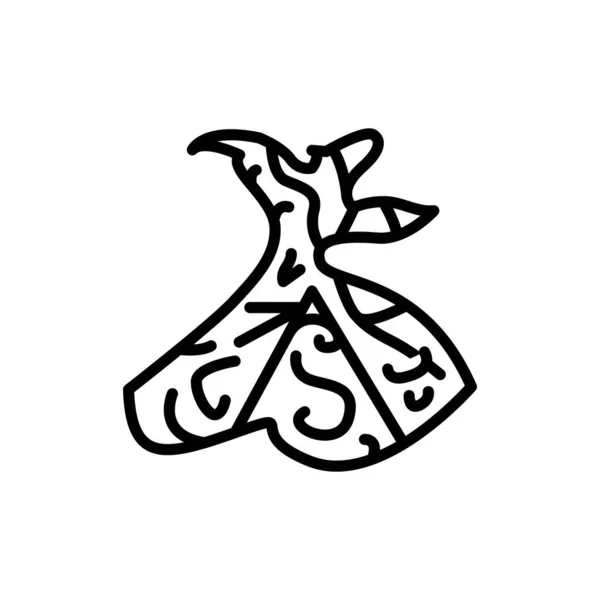 Значок Цвета Линии Semazen Изолированный Векторный Элемент Набросок Пиктограммы Веб — стоковый вектор