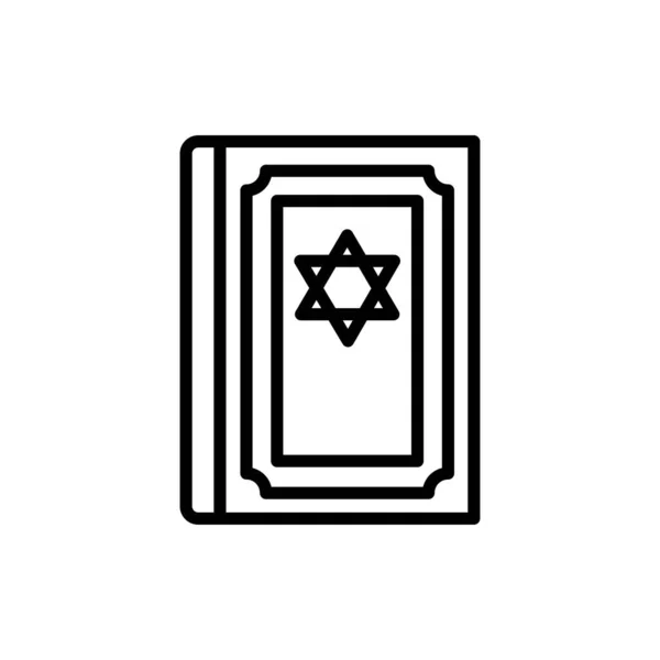 Yahudi Thor kitabı renk ikonu. İzole vektör ögesi. — Stok Vektör