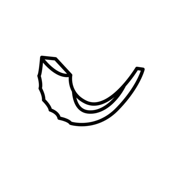 Icono de color de línea Shofar. Elemento vectorial aislado. — Vector de stock