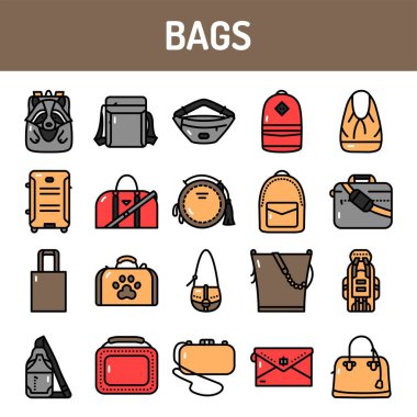 Renk çizgisi simgeleri ayarlandı. Web sayfası için işaretler