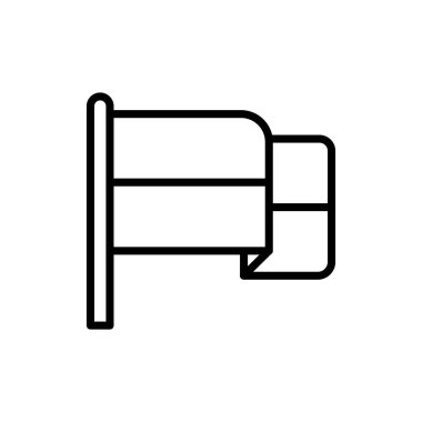 Ukrayna bayrak hattı renk simgesi. İzole vektör elementi. Web sayfası, mobil uygulama, tanıtım için resim çizelgesi