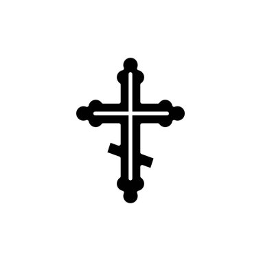 Cross jesus line color icon. Isolated vector element. Outline pictogram for web page, mobile app, promo