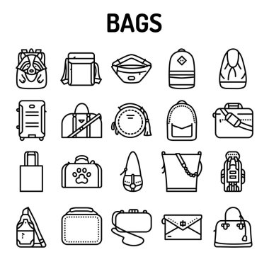 Renk çizgisi simgeleri ayarlandı. Web sayfası, mobil uygulama, düğme işaretleri. Düzenlenebilir vuruş.