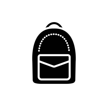 Sırt çantalı kadın renk simgesi. İzole vektör elementi. Web sayfası, mobil uygulama, tanıtım için resim çizelgesi