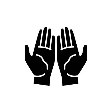 El hareketi renk simgesi için dua edin. İzole vektör elementi. Web sayfası, mobil uygulama, tanıtım için resim çizelgesi