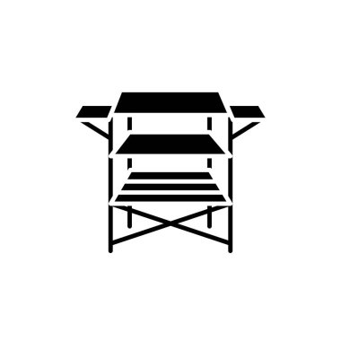 Portable kitchen line color icon. Isolated vector element.